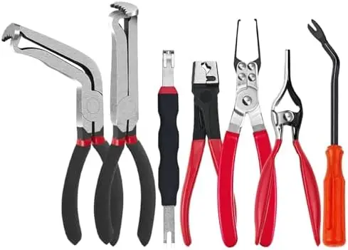 

Набор из 7 электрических разъемных клещей Aufisi для автомобилей - инструмент для снятия разъемов с выдвижными клеммами