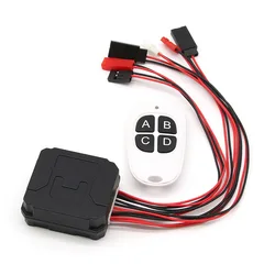 4 Ways 4CH Winch Control Wireless Remote Controller Receiver for 1/10 RC Crawler Axial SCX10 90046 Traxxas TRX4 Redcat MST