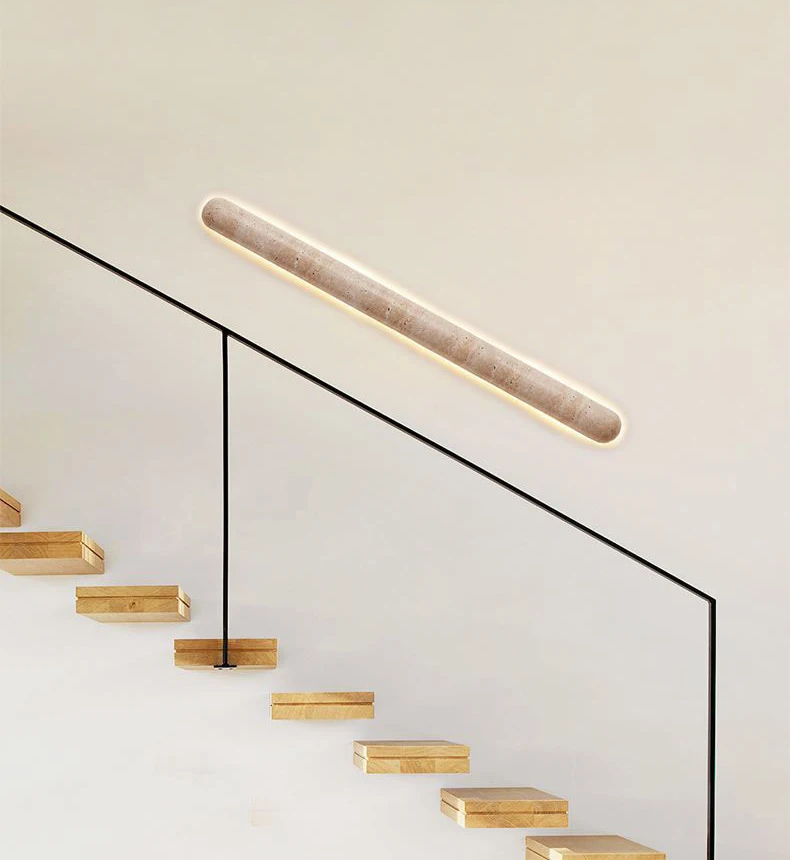 Natural Stone LED Wall Lamp 30 60 90CM Marble Atmosphere
