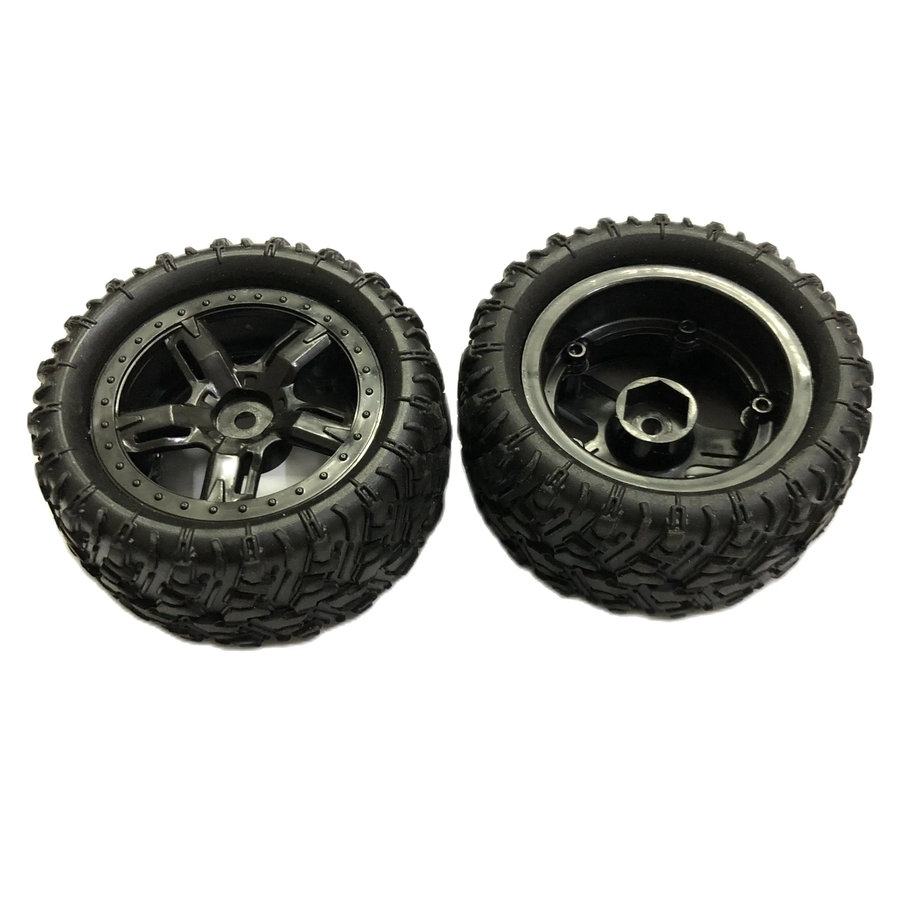 Remo Hobby P6973 Rubber Tires Assembly Smax 1631 1651 1621 1635 1655 1/16 Rc Car Parts