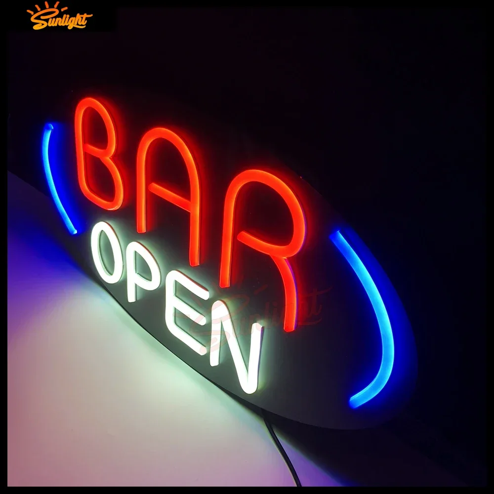 OPEN Neon Sign Light LED Wall Decoration Neon Lamp Bedroom Home Party Commercial Lighting Colorful Tube Club KTV Night Light OPE