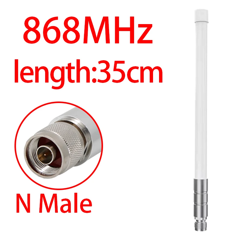 LoRa 868MHz 915MHz Antenna  Meshtastic Helium Hotspot Outdoor N Male Omni Fiberglass Long-distance Receiving Antennas White