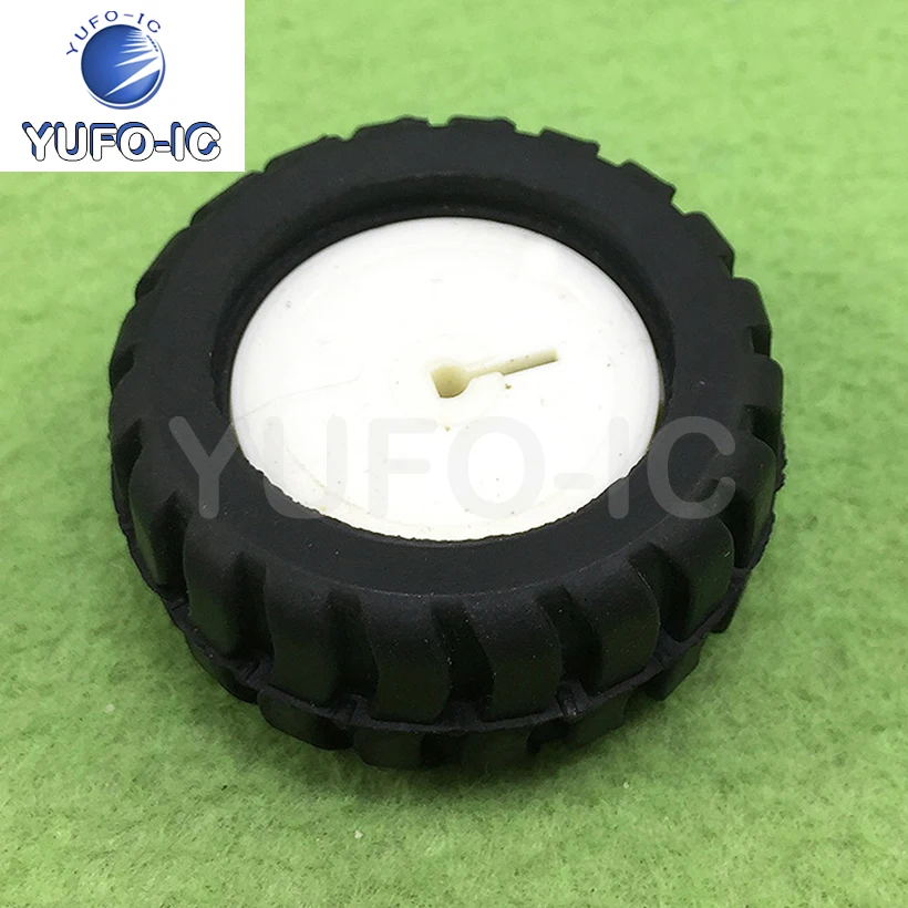 Free Ship 5pcs D-Axis Rubber Tire Robot Accessories 43MM Tracking Trolley Model Wheel With N20 Motor