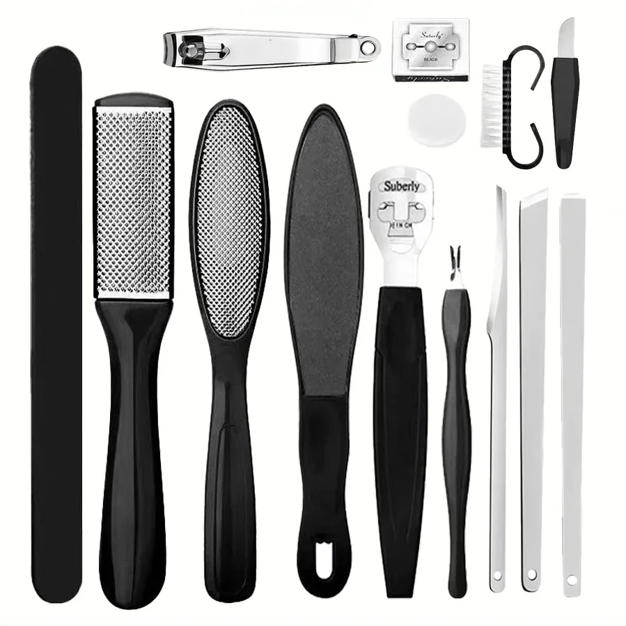 Stainless Steel Pedicure Tool Set Foot Care Kit Foot File Callus Remover Dead Skin Trimming Supplies For Home Personal Foot Spa Daily Maintenance view 7