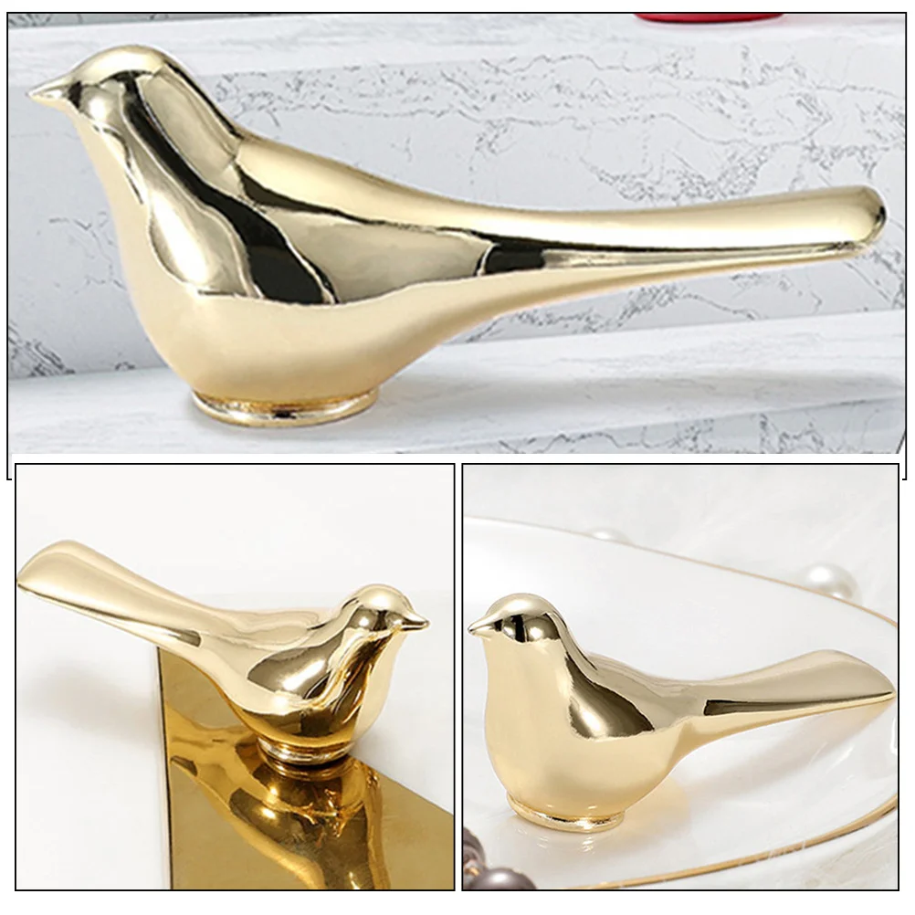 

2Pcs Bird Shaped Gold Cabinet Handles Drawer Knobs Metal Pulls for Wardrobes Cupboards Doors Cabinet Door Knobs