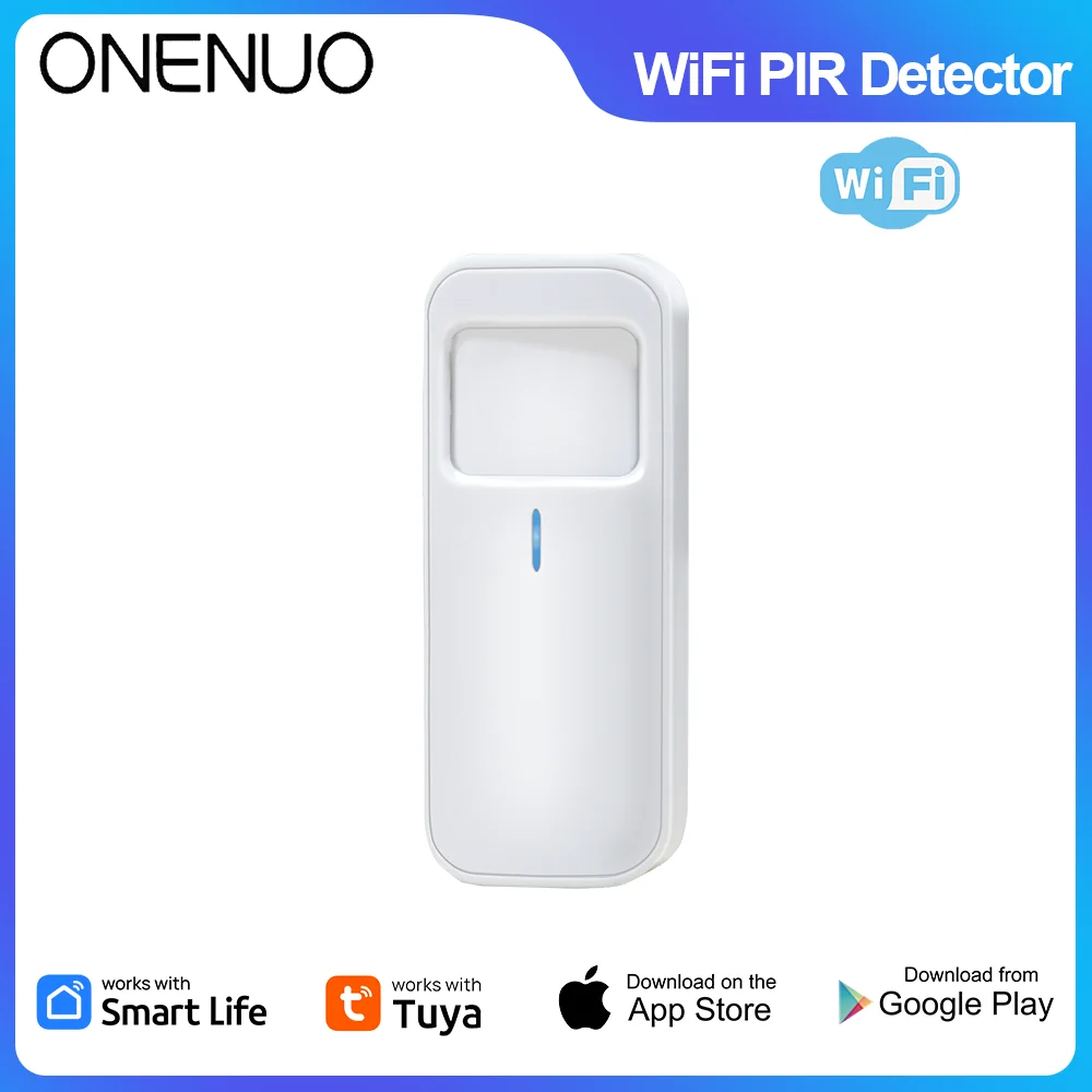 Tuya Smart WiFi Infrared Motion Detector PIR Sensor Alarm for Home Security Works with Smart Life/TUYA