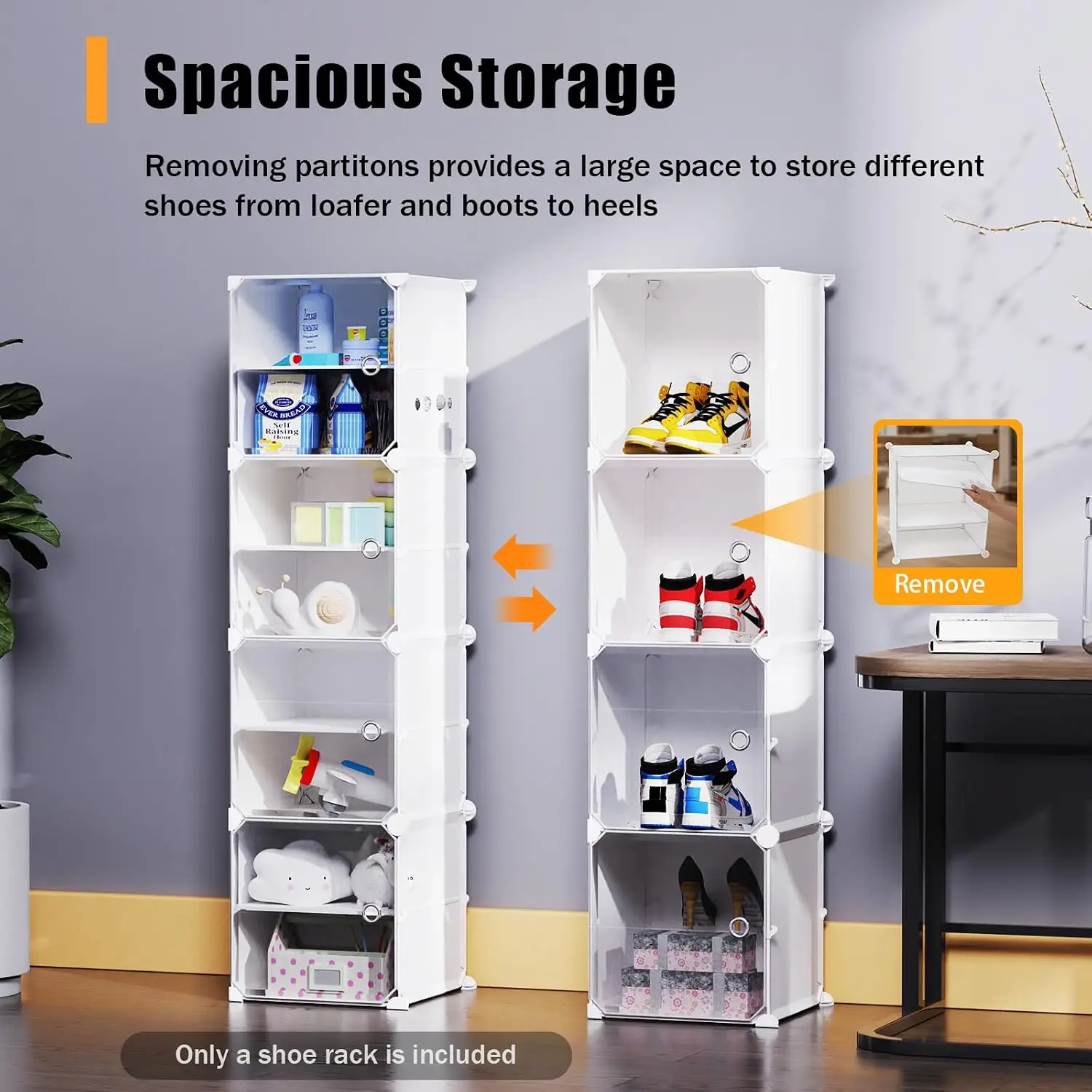 Foldable 12-Tier 96 Pairs Shoe Rack with Clear Door Stackable Storage Bins for Closet Entryway, Customized