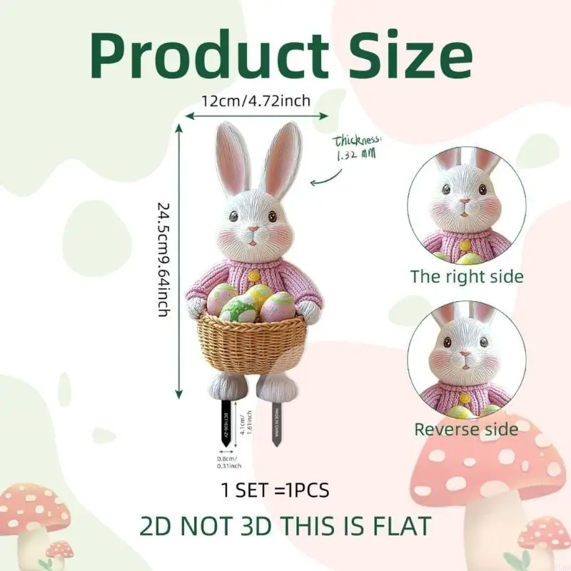 متعددة الوظائف تمثال أرنب حصة مع البيض الملون بولي كلوريد الفينيل حديقة الطابق إدراج لعشاق عطلة ديكورات للباحة C5AD