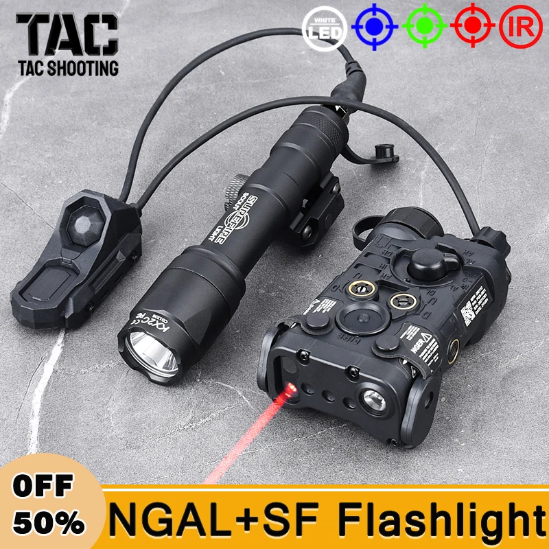 

WADSN Tactical NGAL Red Green Blue IR Strobe Indicator Surefir M300 M600 Flashlight Hunting Airsoft Scout Light With AXON Switch