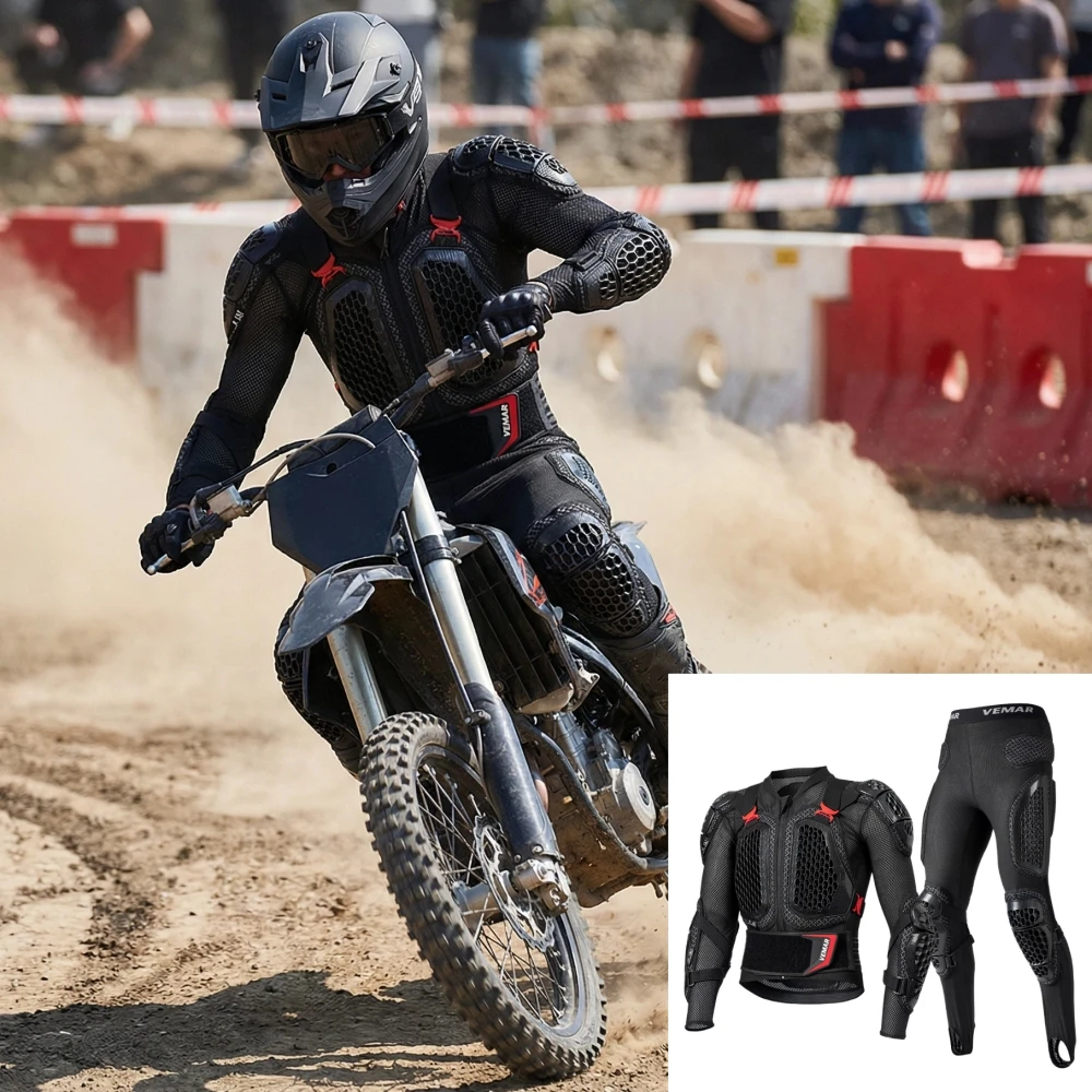

Motorcycle Armored Jacket Men’s Soft Shell Ventilated Removable Armor Motocross Street Racing Gear