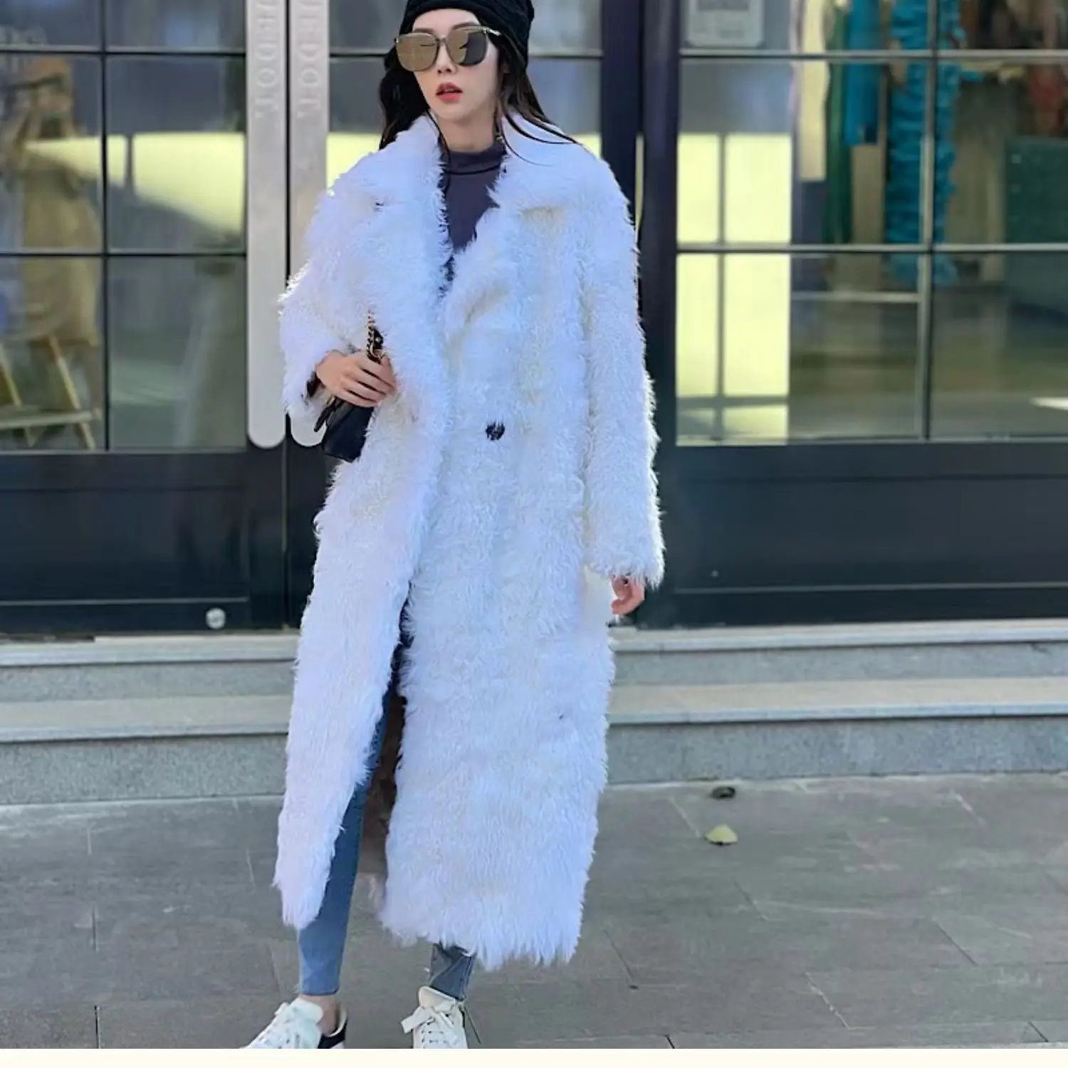 Hot Sales2023 Teddy Bear Version Premium Streetwear Autumn And Winter New High-End Lamb Curly Long Fur Integrated  Female Jacket