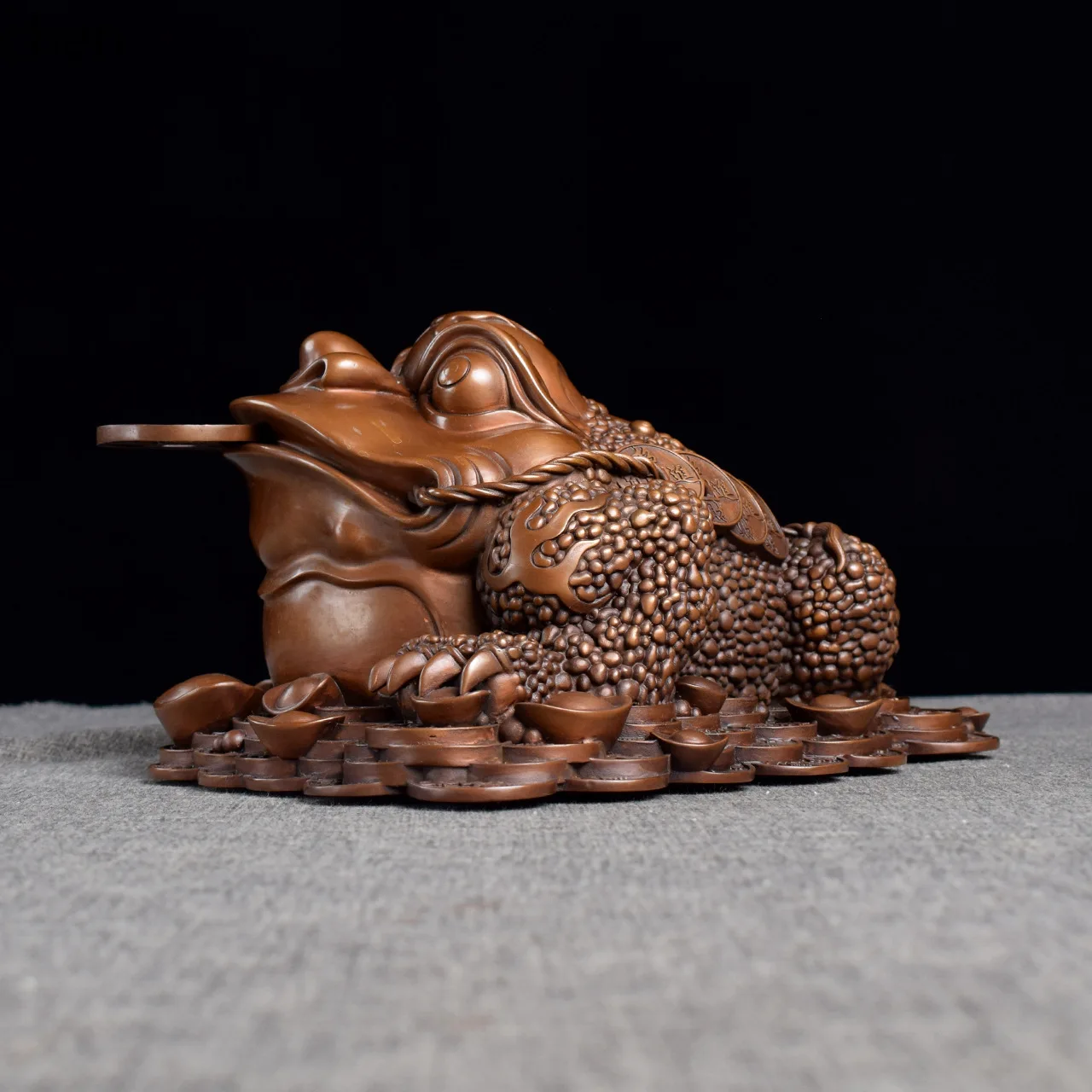 CZ Copper Money Ingot Toad Ornament Copper Crafts Home Office Decoration Opening Gift