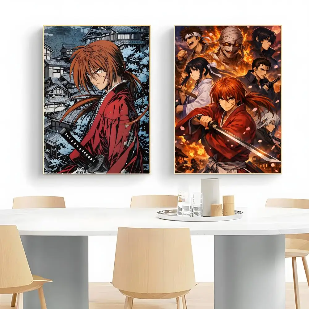 Historical Anime Rurouni Kenshin Poster Wall Art Print Decorative Mural Home Decor Gift Unframed
