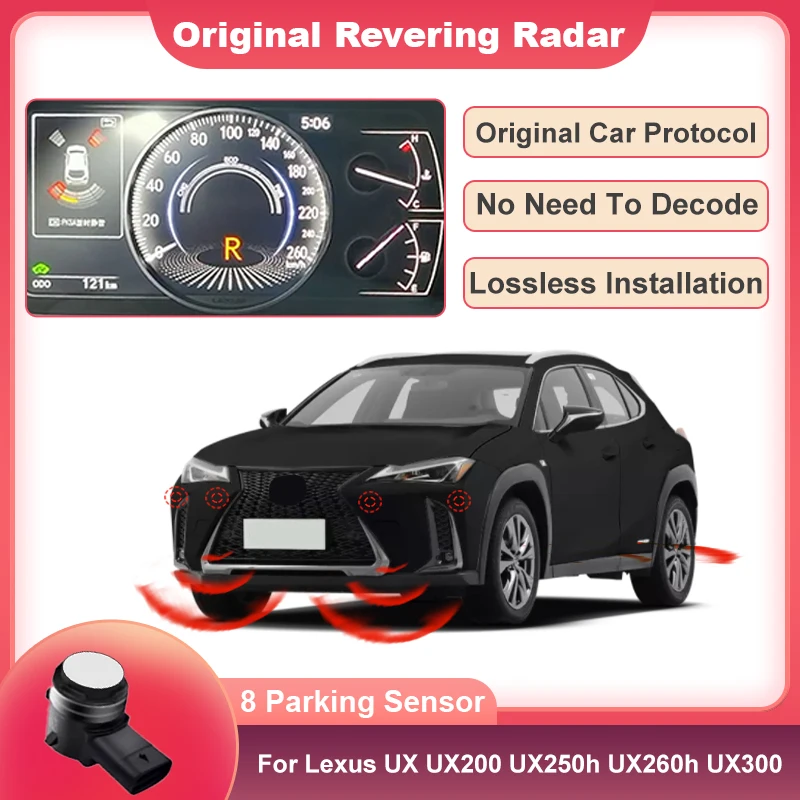 Original Car Reverse Sensors Assistance Backup Radar Buzzer System For Lexus UX UX200 UX250h UX260h UX300 2019 to 2024 Car Alarm