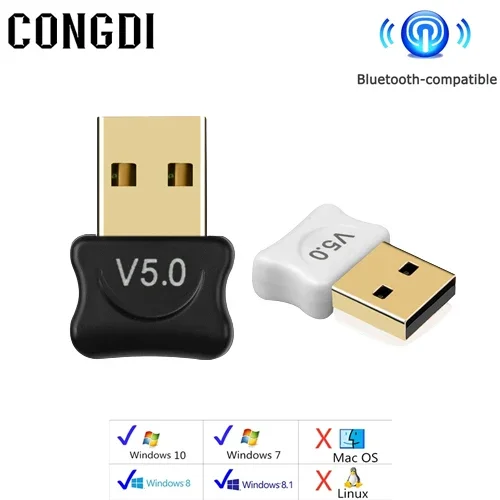 USB Bluetooth-compatible 5.0 Adapter Audio AUX Dongle Wireless Adapter Mini USB Receiver For PC/Computer/Laptop/Keyboard/Mouse