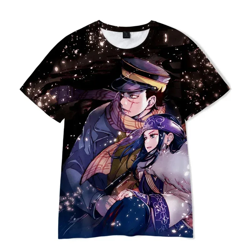 2025 22 Аниме Golden Kamuy 3D Футболка Женщины Мужчины Лето 5E0A16UF Модная забавная футболка с коротким рукавом Графические футболки Sugimoto Saichi C