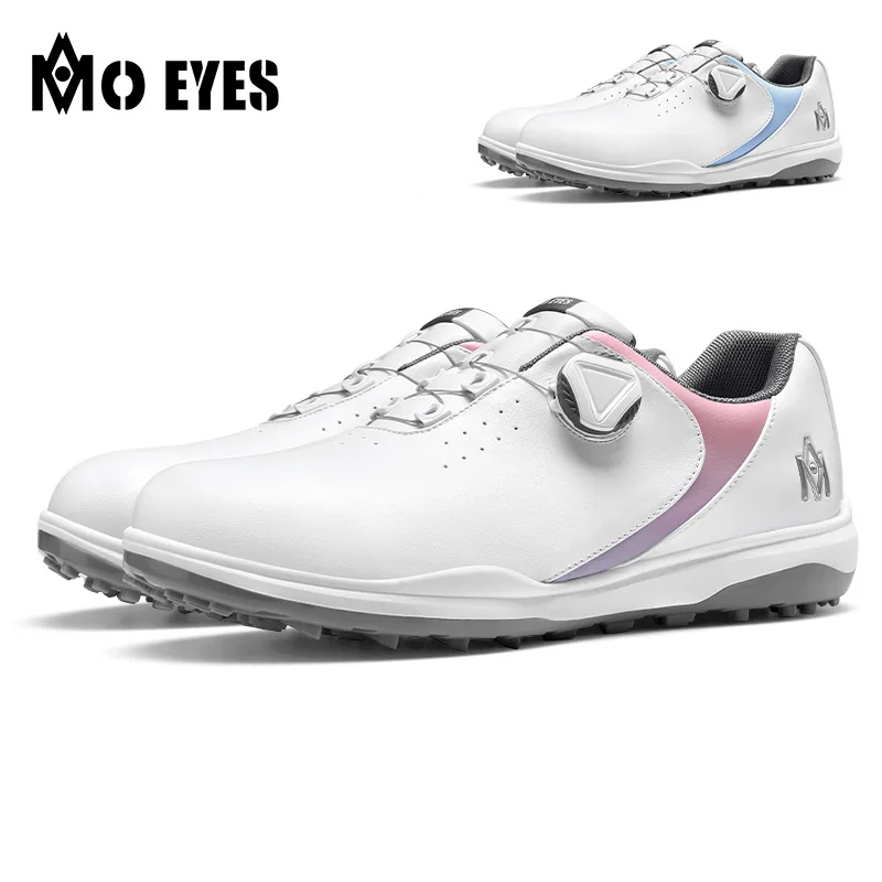 

Women Golf Shoes Waterproof Anti Slip Spikes Rotating Laces Breathable Rubber Sole