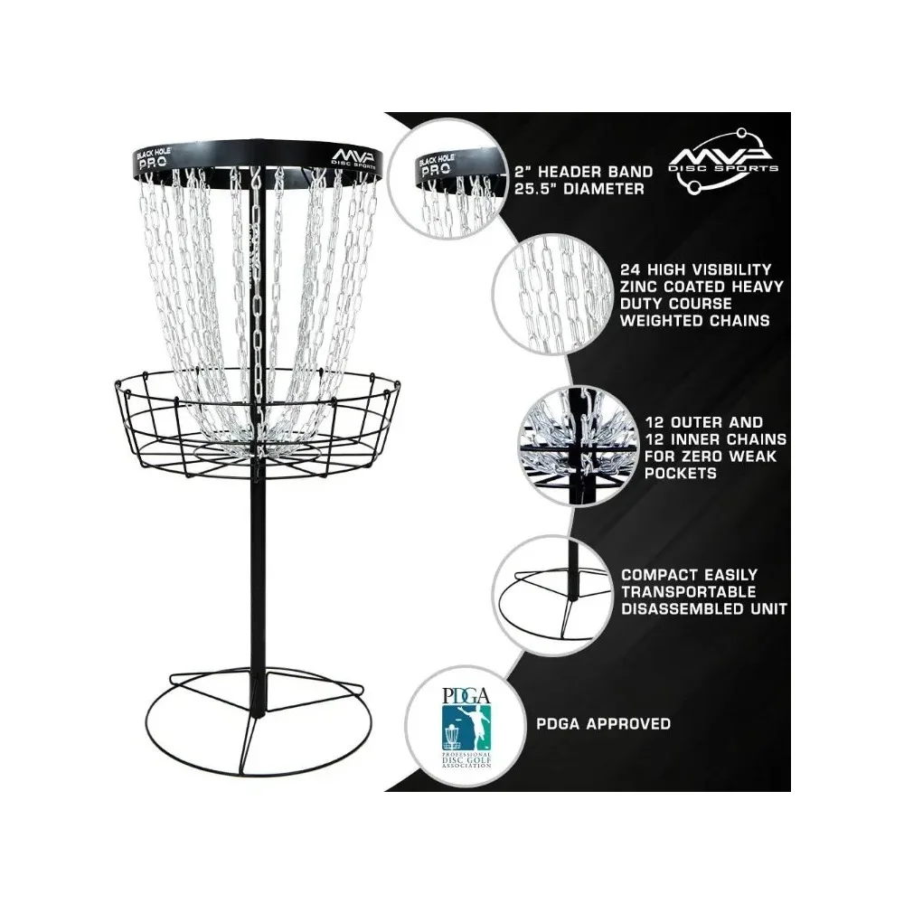 Pro 24-Chain Disc Golf Basket 6