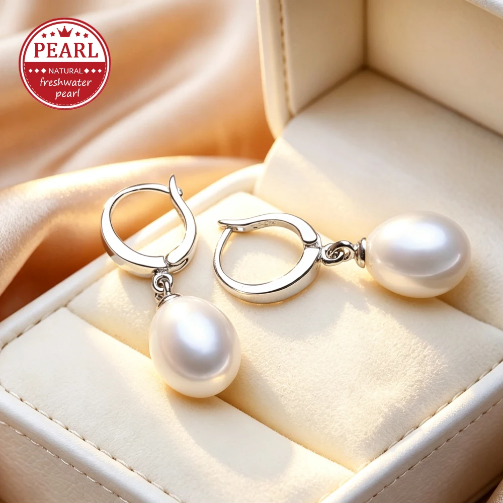 FENASY 925 Sterling Silver Drop Earrings Natural Freshwater Pearl Earrings For Women Handcrafted Fashion Party Wedding Jewelry