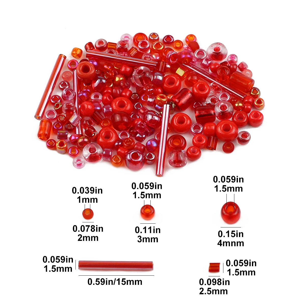 Cuentas de vidrio de semilla d - Seed Bead Tube reseña y precio