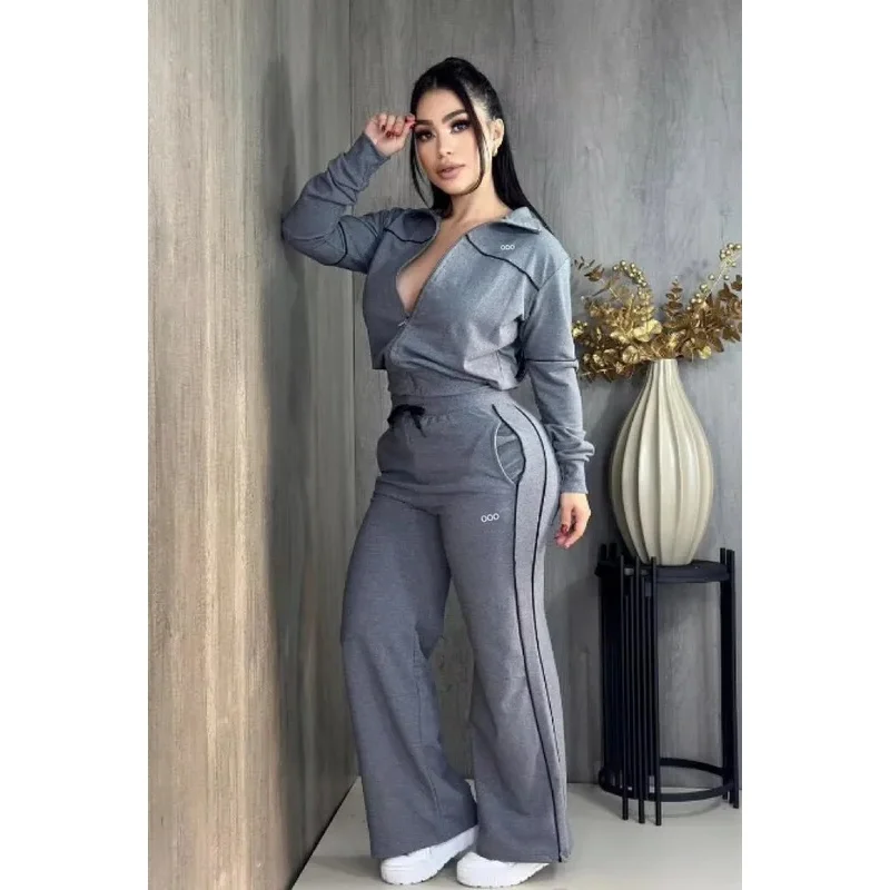 Winter and Autumn Design Letter Print Zipper Fashionable Set