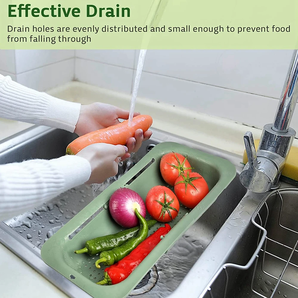 シンク上に置く伸縮式水切りかご、果物や野菜の洗い、調理済みパ - Kitchen Gadgets Dropshipping のレビューと価格