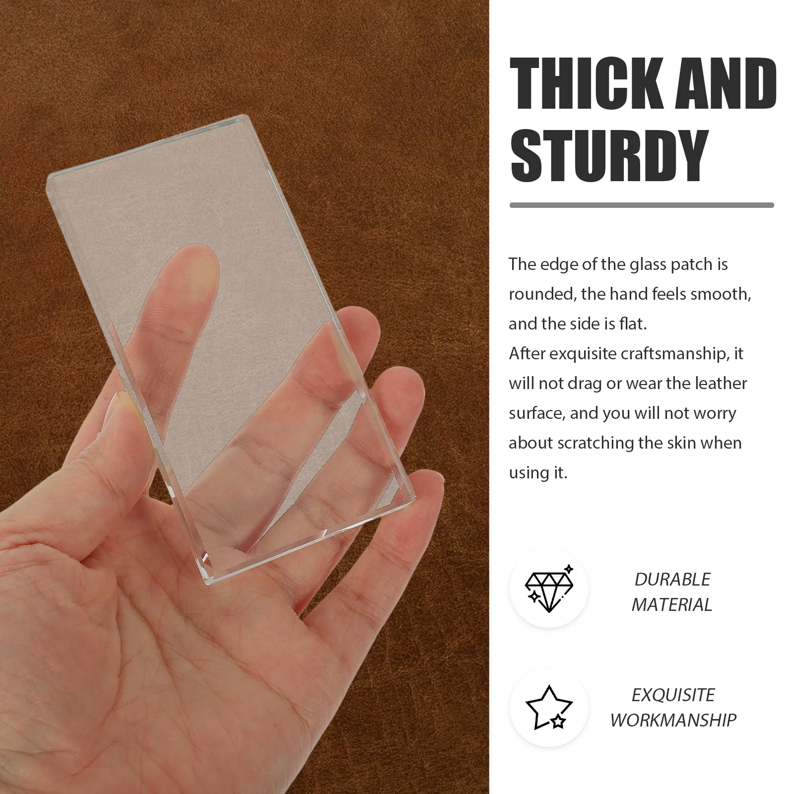 

2Pcs Craft Glass Slicker Smooth Edge Professional Polishing Tool for DIY Projects Burnishing and Finishing Tool