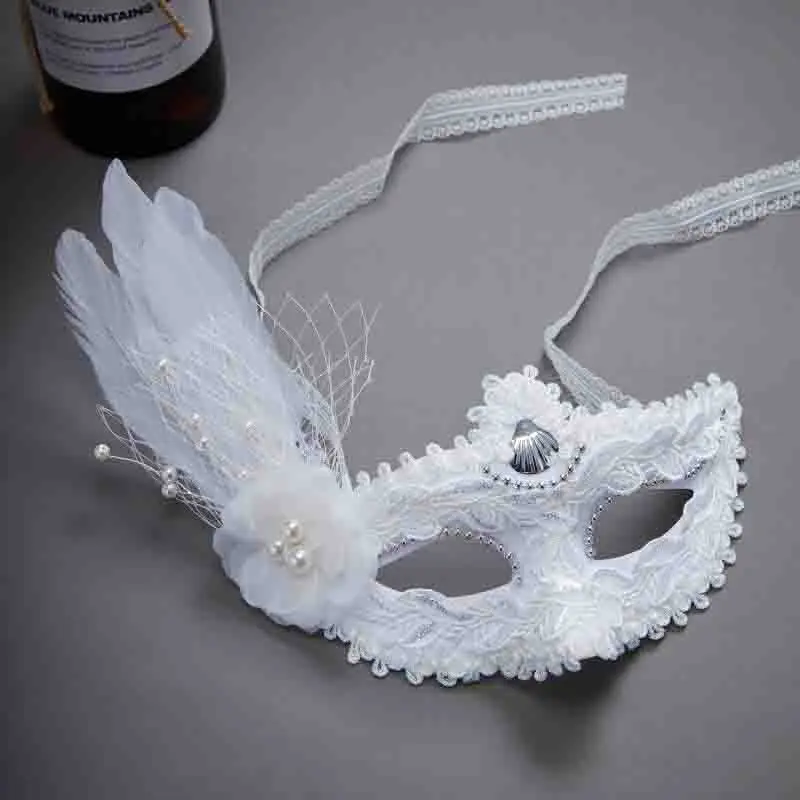 European American Fashion Masquerade Masks Sexy Flower Lace Tassel Gradient Cosplay Costume Festival Halloween Wedding Party Bar
