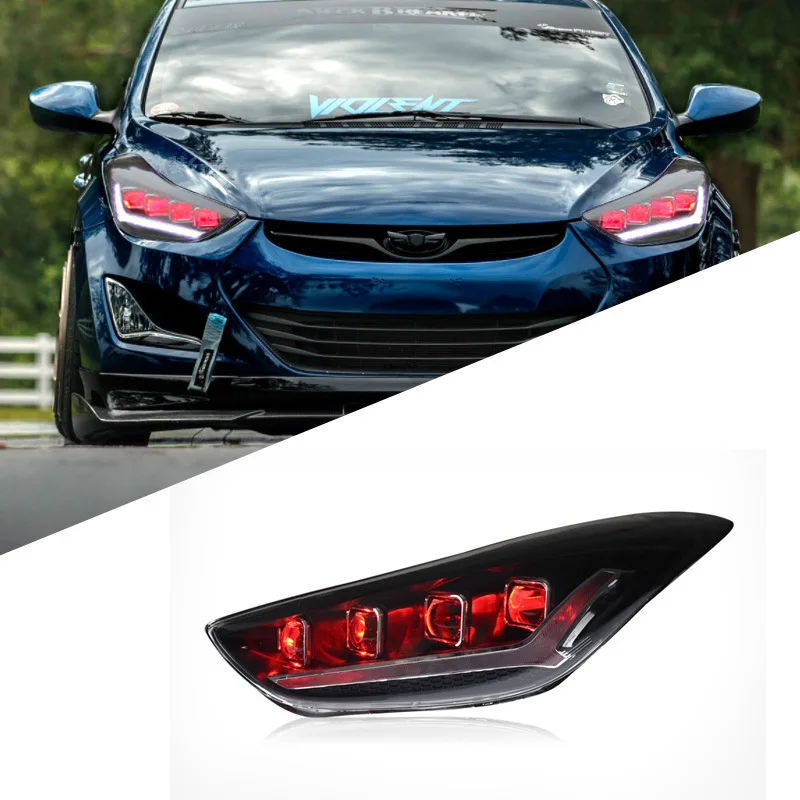 

Suitable for 12-17 Modern Lendon headlight assembly modified LED daytime running light Devil's eye running water turn signal