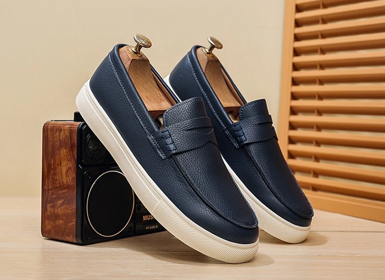 Neue Ganzjahres-Herrenschuhe mit Niedrigem Schaft, Modische und Lässige Weiße Sneaker, Herrenschuhe – Detail 7