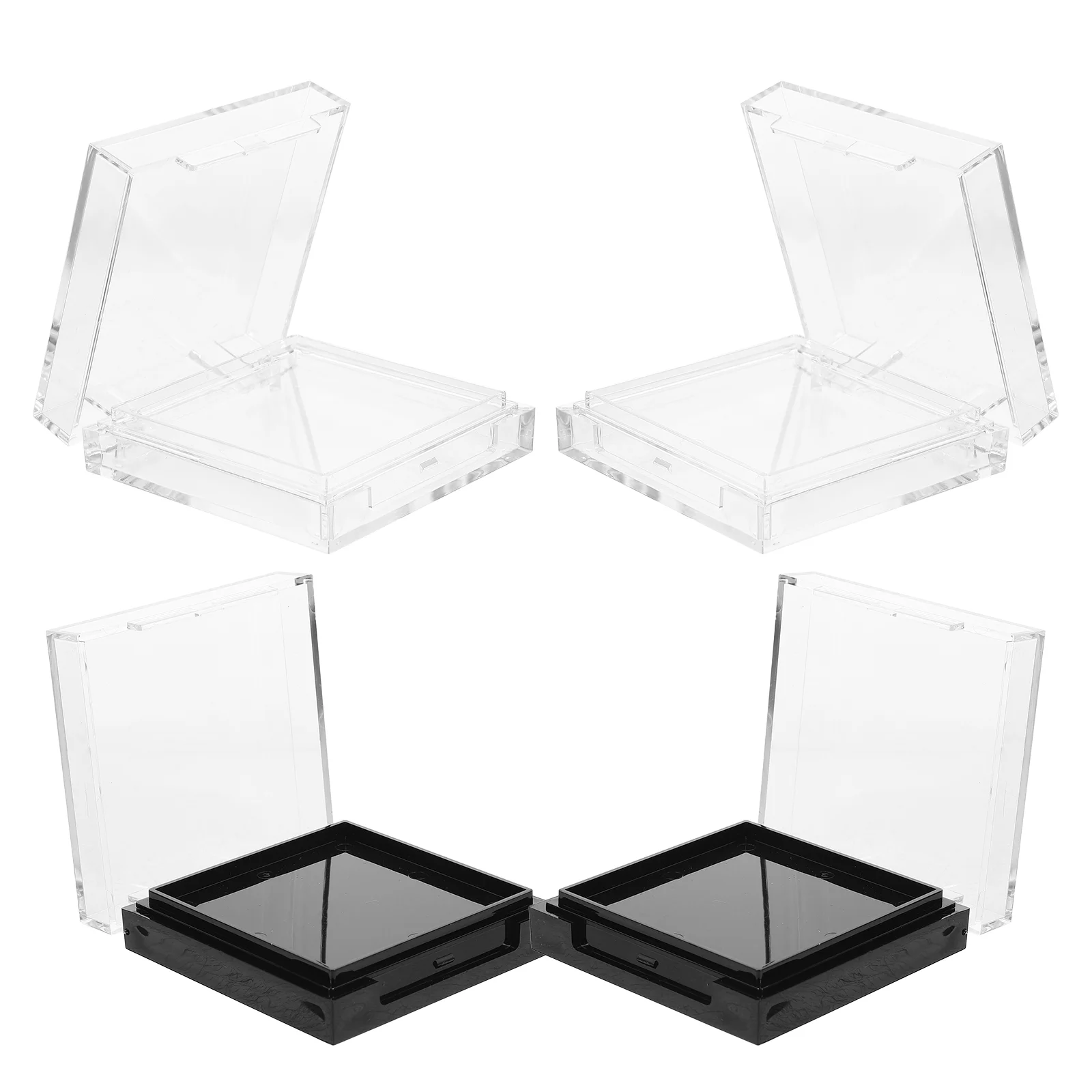 

4 Pcs False Nails Display Case Organizer Press on Storage Double Layer Travel