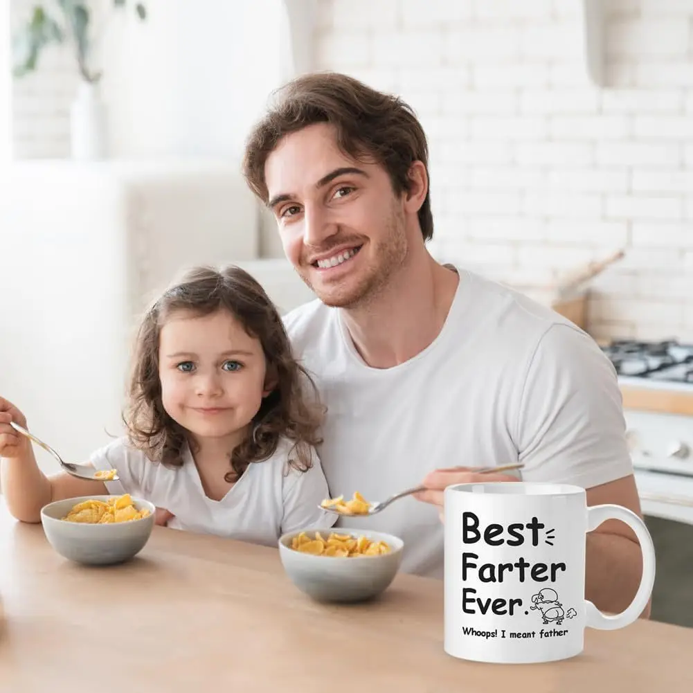 Mug Best Farter Ever Funny Pun Coffee Cup Whoops I Meant Father Novelty Humor Gift For Dad Father's Day Tea Mug