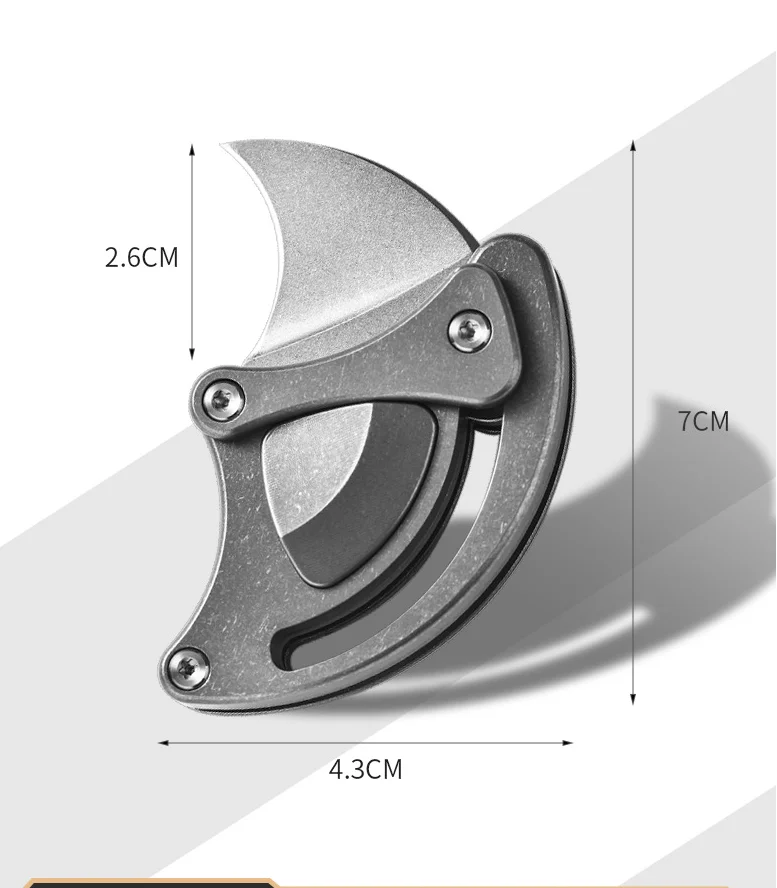 Mini faca portátil de autodefesa de titânio, faca EDC, pequena faca de arte pesada de alta qualidade de nível industrial