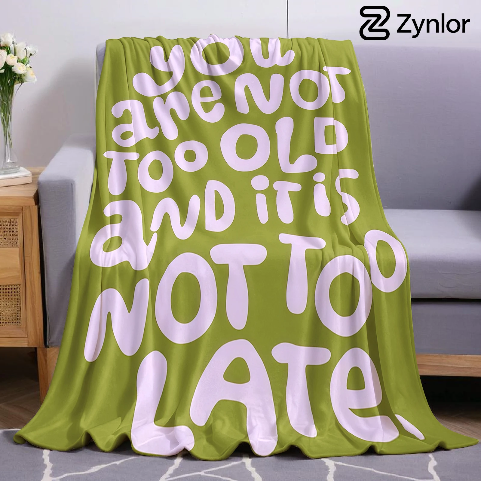Vintage Motivational Quote Lightweight Microfiber Soft Christmas Fleece Blanket Warm Cozy Throw for Bed Office Travel All Season