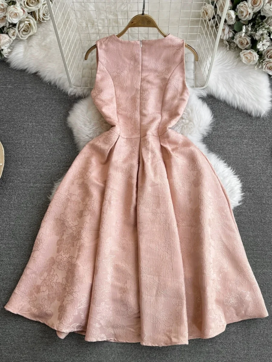 فساتين نسائية طويلة على طراز البلاط ، مطبوعة بالأزهار ، ياقة مربعة ، بدون أكمام ، على شكل خط ، خصر مرتفع ، مربوط ، أنثى ، دروبشيب #4