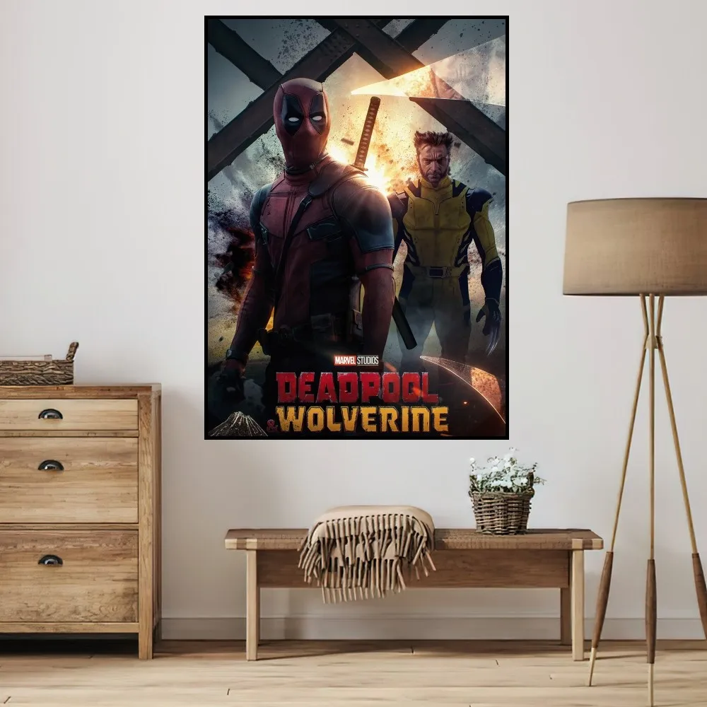 BEAST KINGDOM Marvel D-Deadpool Wolverine P Poster Small Prints Room Wall Sticker Wall Painting Bedroom Living Office