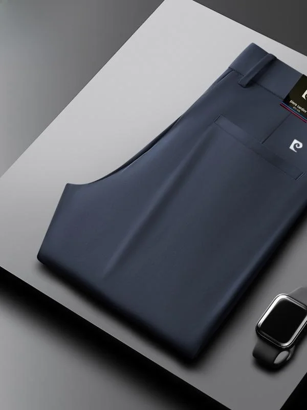 

Мужские повседневные брюки Pierre Cardin, новые летние дышащие эластичные прямые брюки без глажки, тонкие длинные брюки для бизнеса