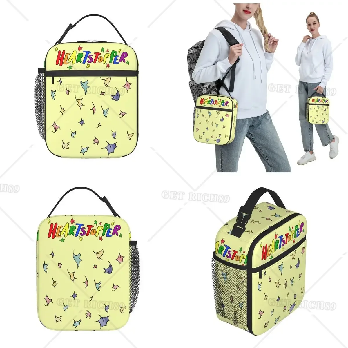 Insulated Lunch Bag Heartstopper Leaves Multicolored Merch Storage Food Box Multifunction Cooler Thermal Bento Box for School