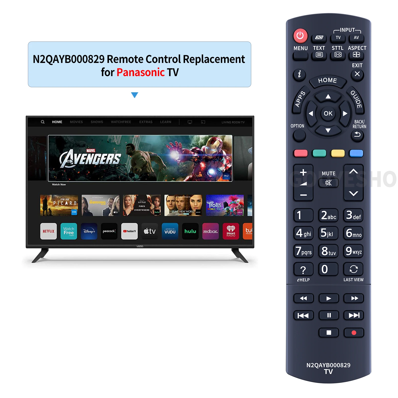 New N2QAYB000829 For PANASONIC TV Remote Control TA-60AS650 TX-39AEW654 TX-40AX630E TX-40AXW634 TX-L42ET60 TX-LR50ET60