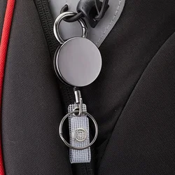 Retractable Metal Wire Keychain Pull Badge Reel ID Lanyard Name Tag Card Badge Holder Reels Recoil Chain Clips Outdoor Key Ring