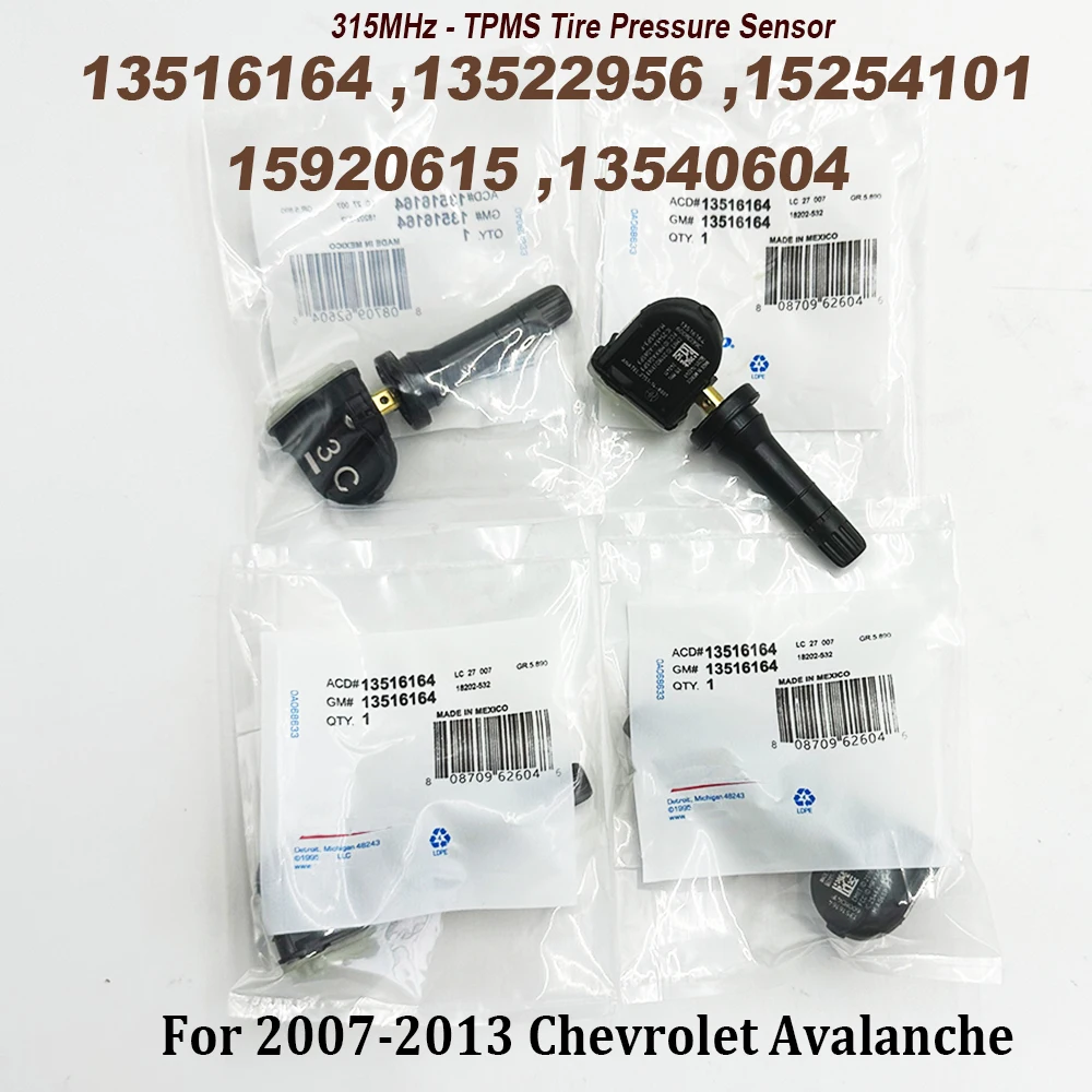 

4PCS 13516164 TPMS 315Mhz Tire Pressure Monitor Sensor 13522956 15254101 15920615 13540604 For C-adillac C-hevrolet G-MC