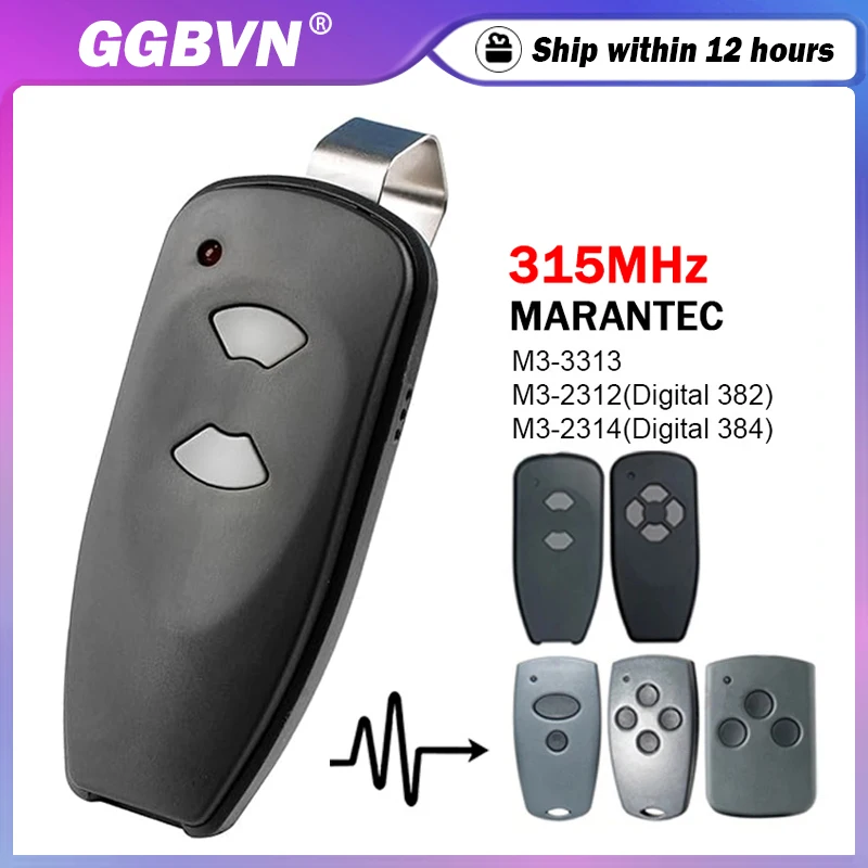 Work With MARANTEC M3-2312 M3-2314 M3-3313 Garage Door Opener Marantec 315MHz Electric Gate Remote Control M3 2312 2314 3313