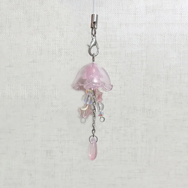 Handmade jellyfish mobile phone charm y2k original  keychain