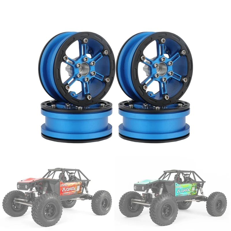 56G Light Weight 2.2 Metal Beadlock Wheel Rim Hub For 1/10 RC Crawler Car Axial SCX10 Wraith Capra RR10 Traxxas TRX4