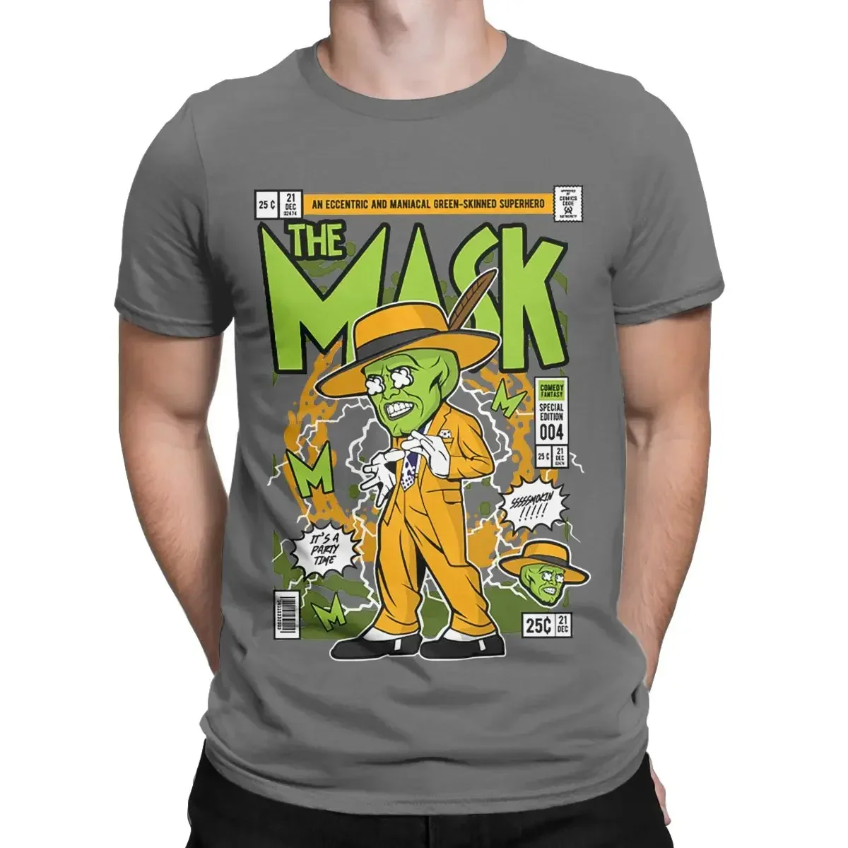 Vintage Movie USA Jim Carrey Tee Shirt Short Sleeve T-Shirts 100% Cotton Gift Idea Clothes The Mask Comedy Men Women T Shirt - view 5