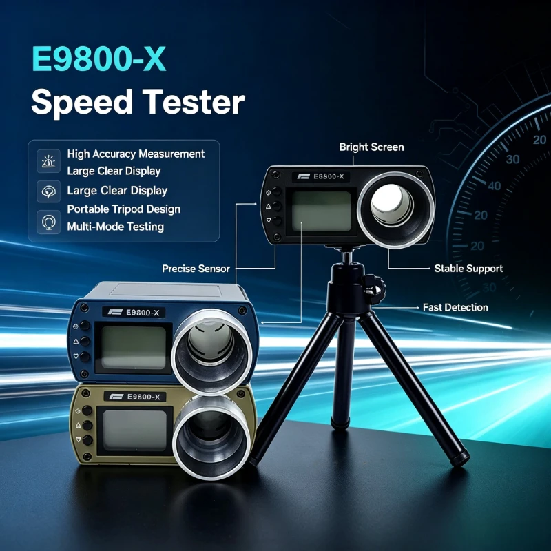 E9800-X LCD Chronoscope Bullet Firing Speed Chronograph Shooting Measuring Instrument Fast Tester for Precision Shooting
