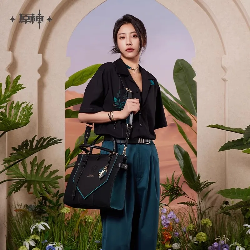 الرسمية miHoYo Genshin تأثير Yulin و Feisha سلسلة الهيثم الانطباع حمل حقيبة حقيقية أنيمي لعبة الطرفية حقيبة