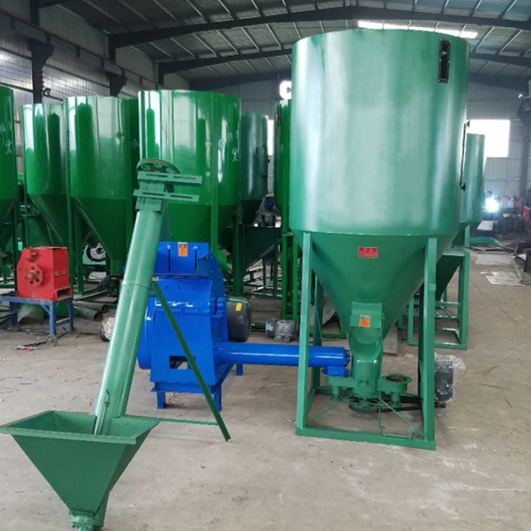 

Feed Crushing And Mixing Machine For Poultry Farms Grain Grinder And Mixer Animal Feed Crusher Mixer