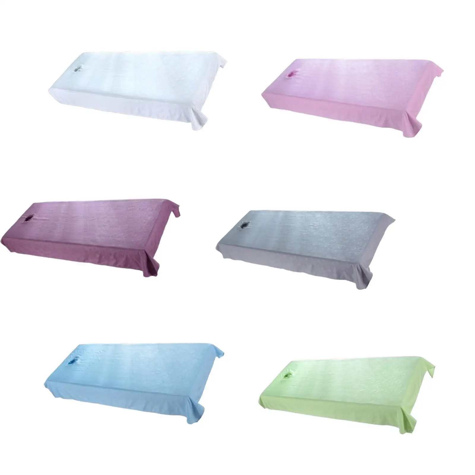 Beauty Bed Sheet Polyester Reusable Washable with Hole Massage Bed Cover Massage Bed Tablecloth for Beauty Tuina Men Adults Home