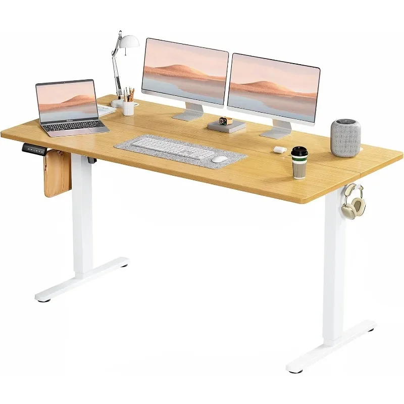 

SMUG Standing Desk, Adjustable Height Electric Sit Stand Up Down Computer Table, 63x24 Inch Ergonomic Rising Desks